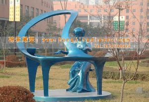 公園抽象藝術(shù)人物雕塑