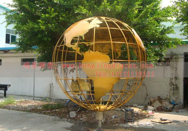 仿銅不銹鋼地球儀雕塑加工,地球儀雕塑 仿銅不銹鋼地球儀雕塑加工,地球儀雕塑