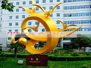 和諧不銹鋼雕塑,和諧雕塑,校園和諧雕塑