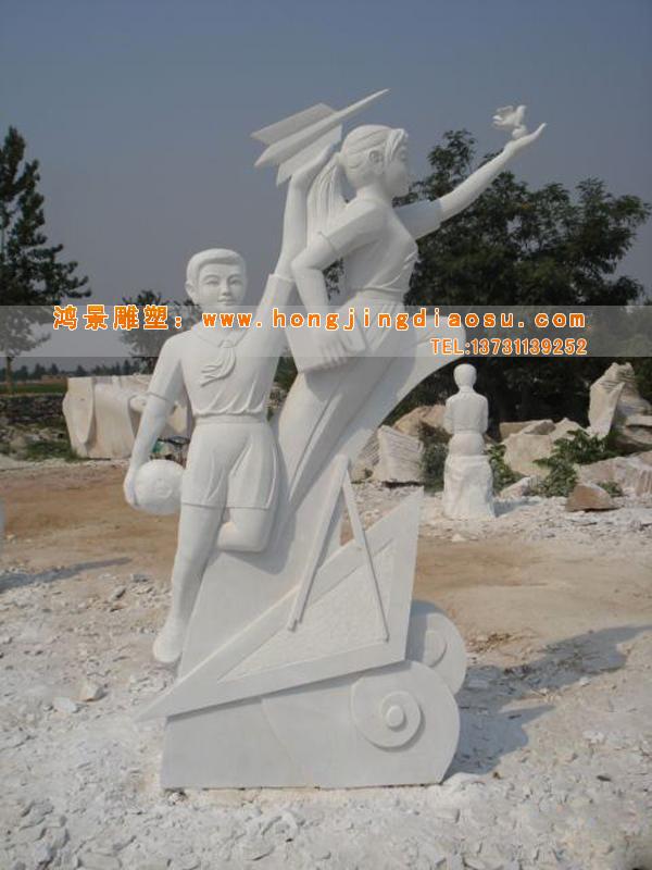 石材人物騰飛雕塑,漢白玉石雕,石雕人物雕塑雕刻廠家 石材人物騰飛雕塑,漢白玉石雕,石雕人物雕塑雕刻廠家