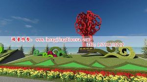 核桃之鄉(xiāng)雕塑,農(nóng)業(yè)園林不銹鋼雕塑